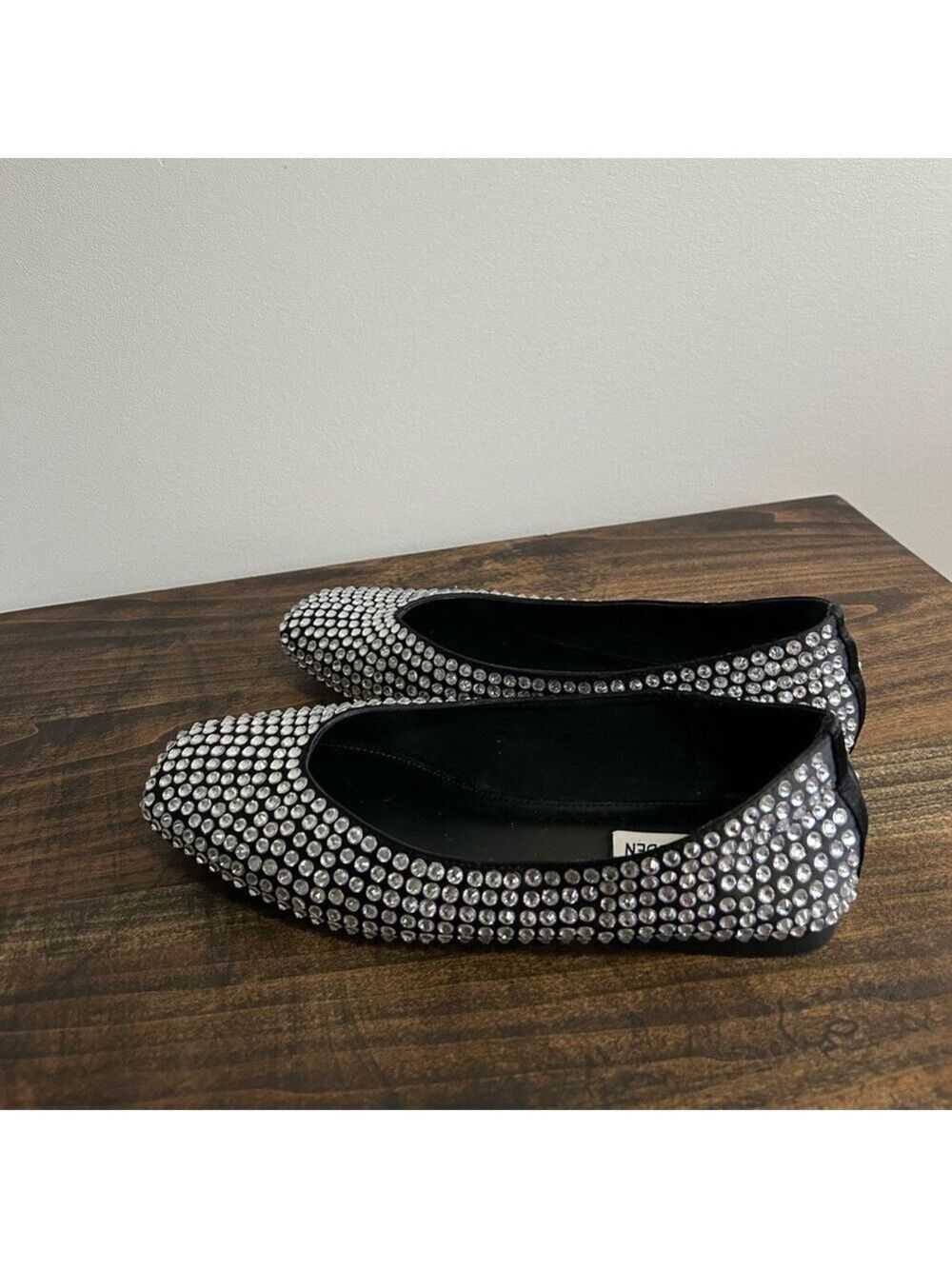 Steve Madden Matais Rhinestone Embellished Square Toe Ballet Flats, Size 9. - Picture 5 of 10
